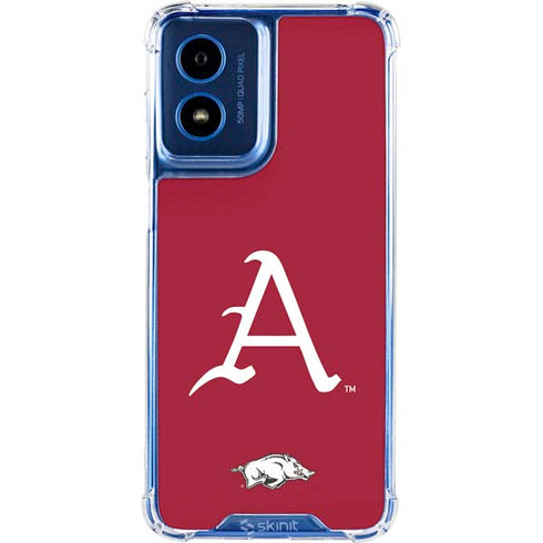 University of Arkansas-Fayetteville A Red Moto G Play 4G (2024) Clear Case