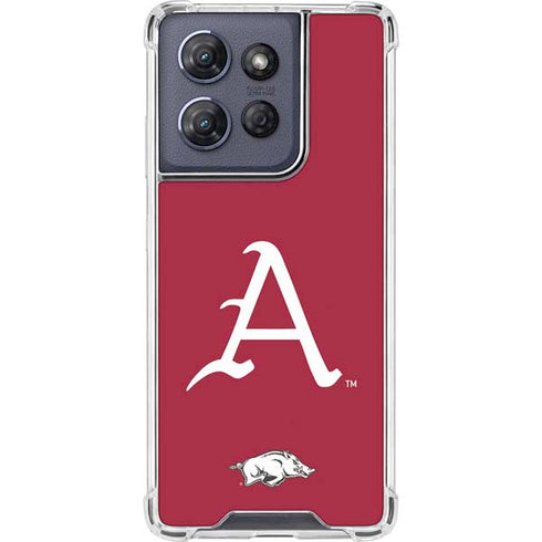 University of Arkansas-Fayetteville A Red Moto G Play 5G (2025) Clear Case