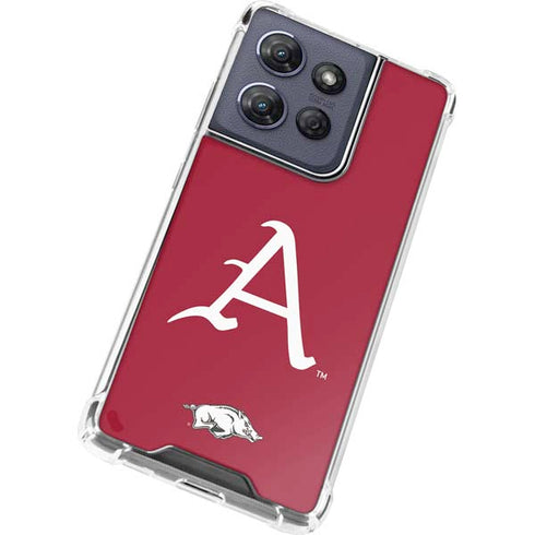 University of Arkansas-Fayetteville A Red Moto G Play 5G (2025) Clear Case