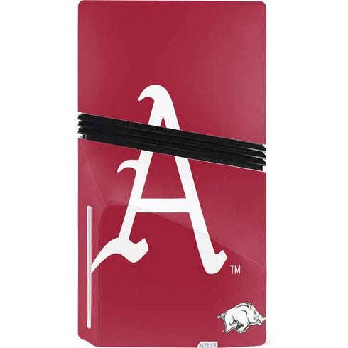 University of Arkansas-Fayetteville A Red PS5 Pro Disk Console Skin