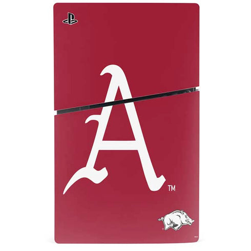 University of Arkansas-Fayetteville A Red PS5 Slim Disk Bundle Skin