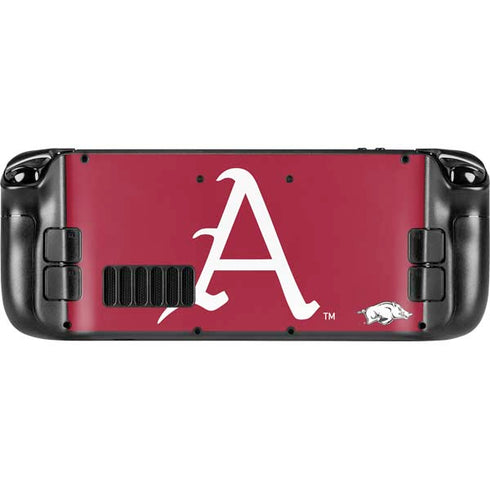 University of Arkansas-Fayetteville A Red Steam Deck Handheld Gaming Computer OLED Skin