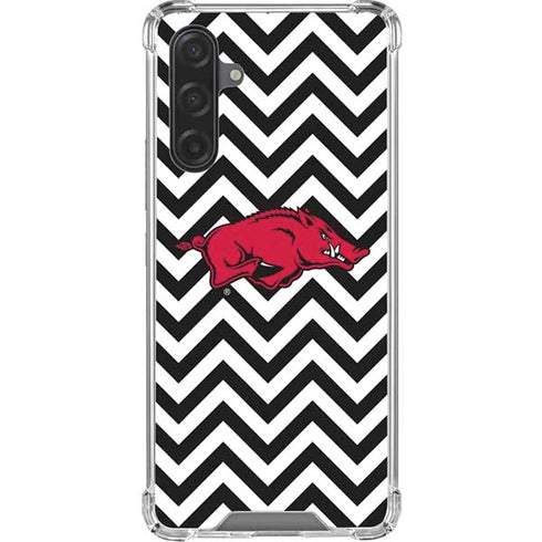 University of Arkansas-Fayetteville Chevron Print Galaxy A17 Clear Case