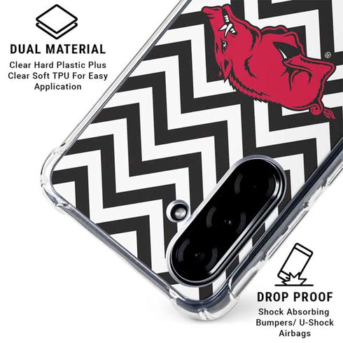University of Arkansas-Fayetteville Chevron Print Galaxy A36 5G Clear Case