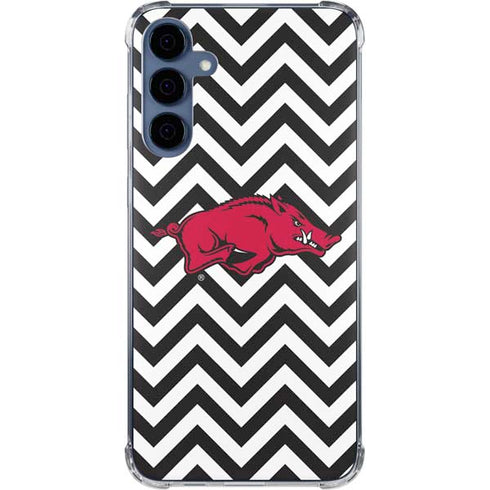 University of Arkansas-Fayetteville Chevron Print Galaxy A55 5G Clear Case