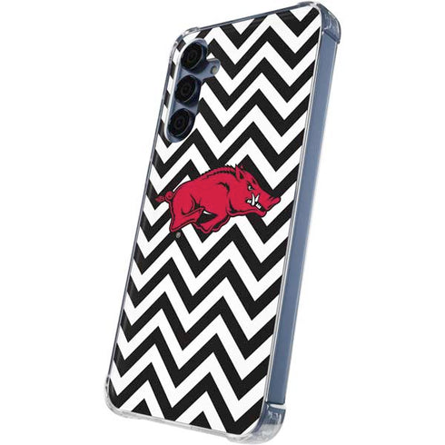 University of Arkansas-Fayetteville Chevron Print Galaxy A55 5G Clear Case