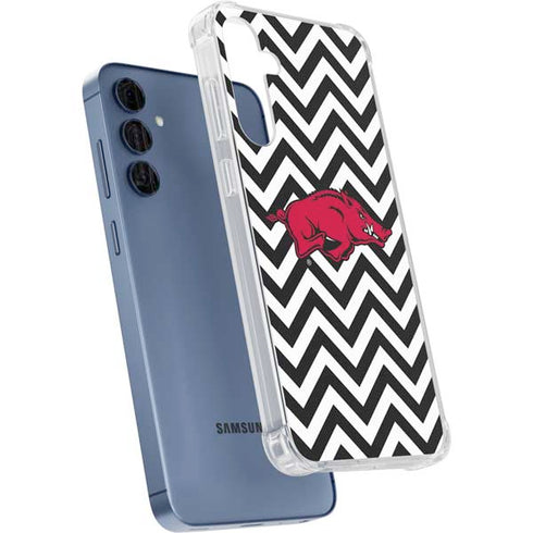 University of Arkansas-Fayetteville Chevron Print Galaxy A55 5G Clear Case
