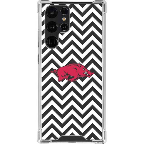 University of Arkansas-Fayetteville Chevron Print Galaxy S23 Ultra Clear Case