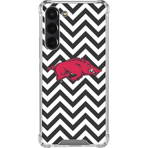 University of Arkansas-Fayetteville Chevron Print Galaxy S24 FE Clear Case