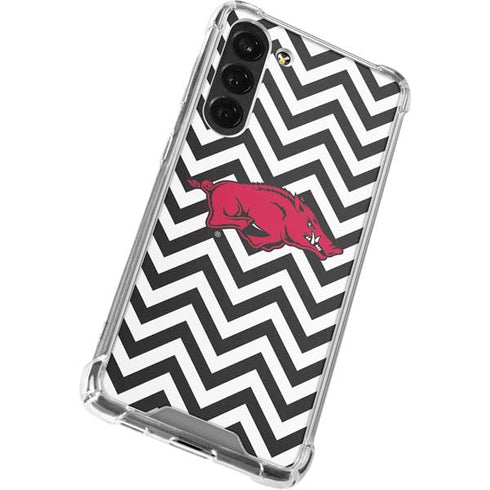 University of Arkansas-Fayetteville Chevron Print Galaxy S24 FE Clear Case