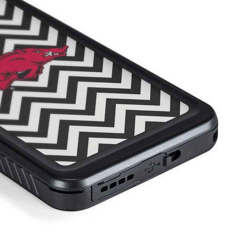 University of Arkansas-Fayetteville Chevron Print Galaxy S24 Plus Waterproof Case