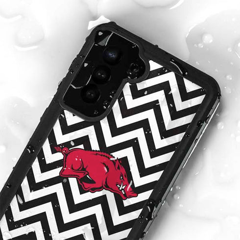 University of Arkansas-Fayetteville Chevron Print Galaxy S24 Plus Waterproof Case