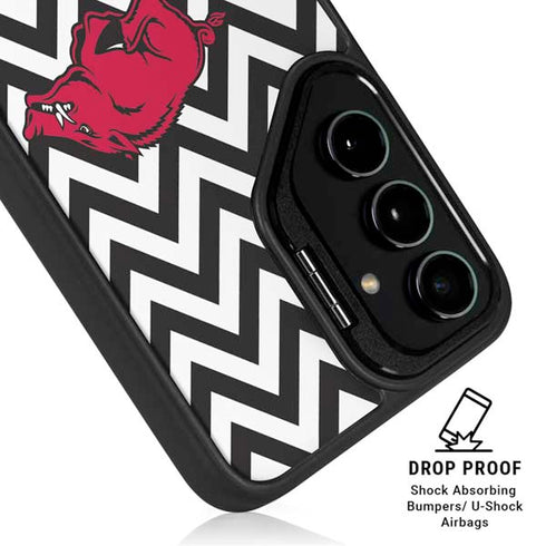 University of Arkansas-Fayetteville Chevron Print Galaxy S24 Ultra Kickstand Case