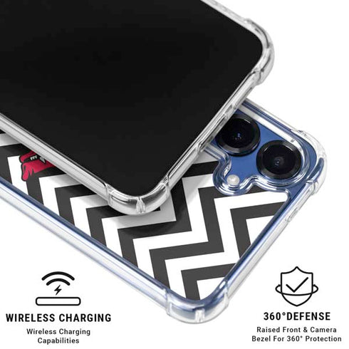 University of Arkansas-Fayetteville Chevron Print Galaxy S25 Plus Clear Case