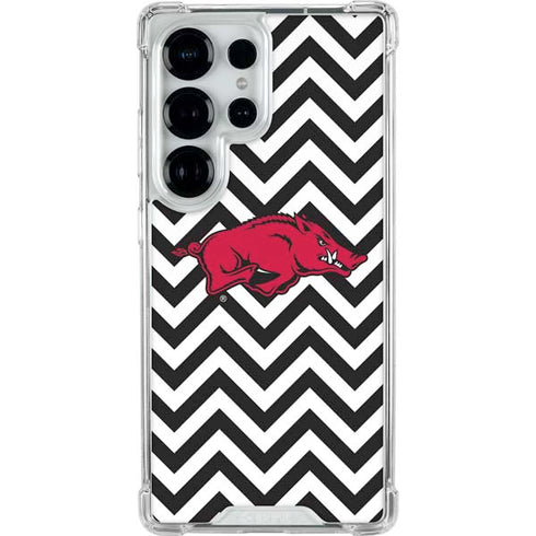 University of Arkansas-Fayetteville Chevron Print Galaxy S25 Ultra Clear Case