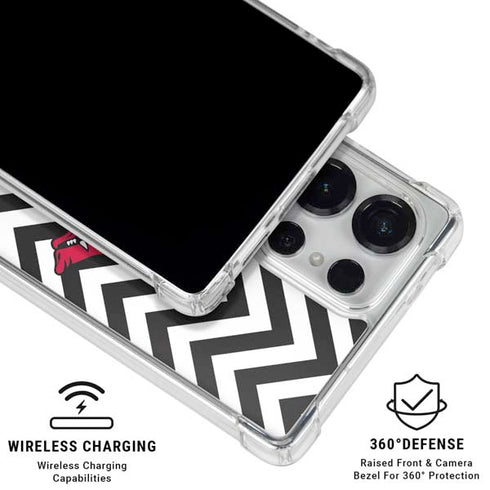 University of Arkansas-Fayetteville Chevron Print Galaxy S25 Ultra Clear Case