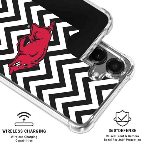 University of Arkansas-Fayetteville Chevron Print Galaxy S26 Plus Clear Case