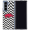 University of Arkansas-Fayetteville Chevron Print Galaxy Z Fold5 5G Clear Case