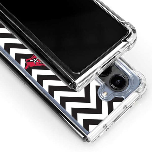 University of Arkansas-Fayetteville Chevron Print Galaxy Z Fold5 5G Clear Case