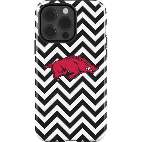 University of Arkansas-Fayetteville Chevron Print iPhone 15 Pro Impact Case
