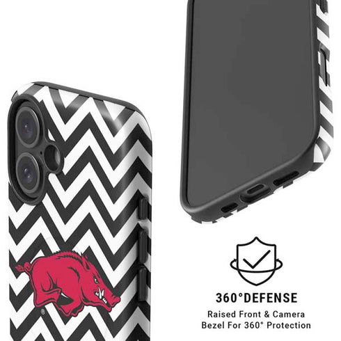 University of Arkansas-Fayetteville Chevron Print iPhone 16 Magsafe Impact Case