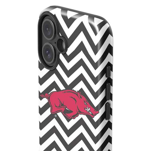 University of Arkansas-Fayetteville Chevron Print iPhone 16 Plus Impact Case