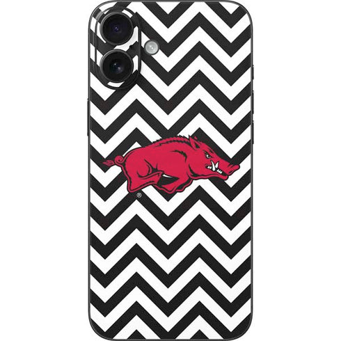 University of Arkansas-Fayetteville Chevron Print iPhone 16 Plus Skin