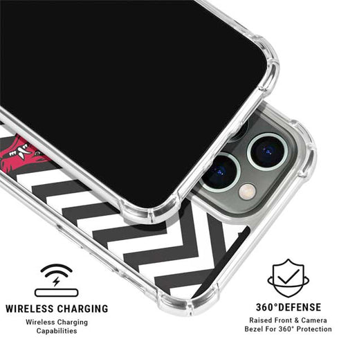 University of Arkansas-Fayetteville Chevron Print iPhone 16 Pro Max Clear Case