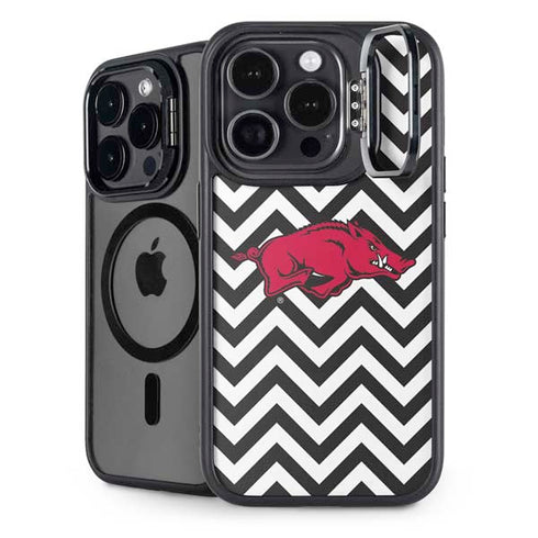 University of Arkansas-Fayetteville Chevron Print iPhone 16 Pro Max Kickstand Case