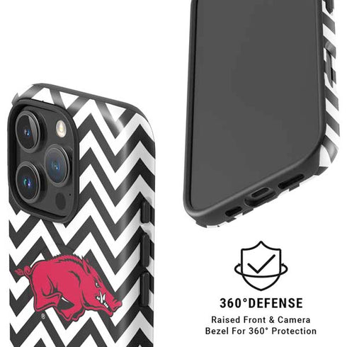 University of Arkansas-Fayetteville Chevron Print iPhone 16 Pro Max Magsafe Impact Case
