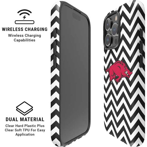 University of Arkansas-Fayetteville Chevron Print iPhone 16 Pro Max Magsafe Impact Case