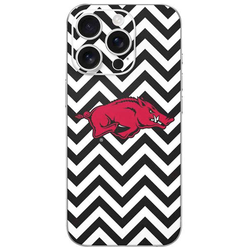 University of Arkansas-Fayetteville Chevron Print iPhone 16 Pro Skin