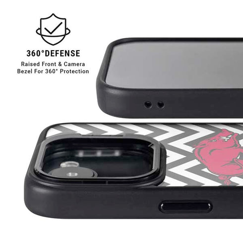 University of Arkansas-Fayetteville Chevron Print iPhone 16e Kickstand Case