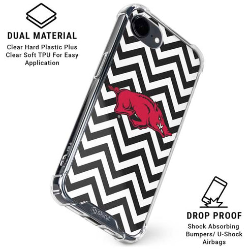 University of Arkansas-Fayetteville Chevron Print iPhone 16e Clear Case