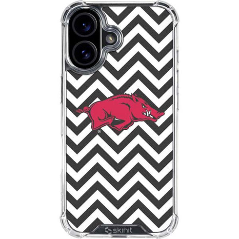 University of Arkansas-Fayetteville Chevron Print iPhone 17 Clear Case