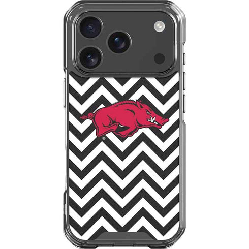University of Arkansas-Fayetteville Chevron Print iPhone 18 Pro Clear Case