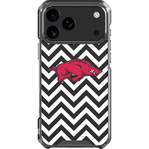 University of Arkansas-Fayetteville Chevron Print iPhone 18 Pro Max Clear Case