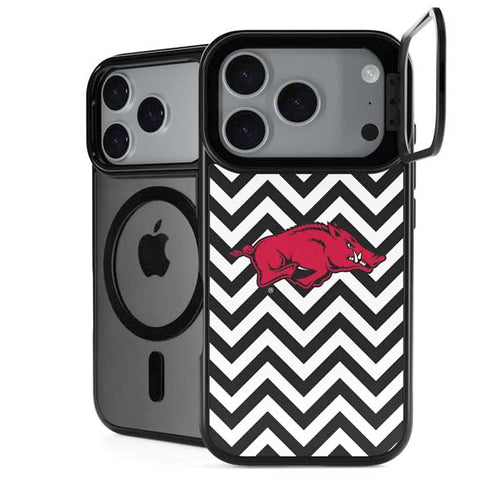 University of Arkansas-Fayetteville Chevron Print iPhone 18 Pro Max Kickstand Case