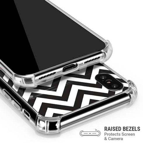 University of Arkansas-Fayetteville Chevron Print iPhone X/XS Clear Case