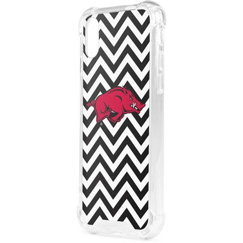 University of Arkansas-Fayetteville Chevron Print iPhone XS Clear Case