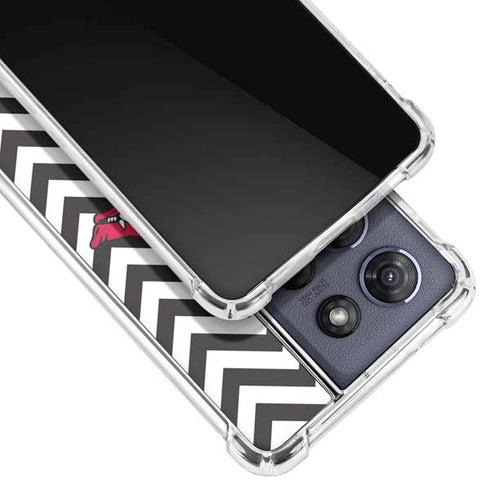 University of Arkansas-Fayetteville Chevron Print Moto G 5G (2025) Clear Case