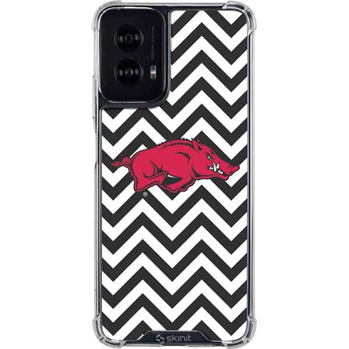 University of Arkansas-Fayetteville Chevron Print Moto G Power 5G (2024) Clear Case