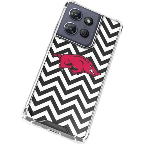 University of Arkansas-Fayetteville Chevron Print Moto G Power 5G (2025) Clear Case