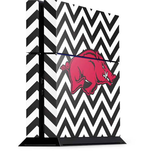 University of Arkansas-Fayetteville Chevron Print PlayStation PS4 Skins
