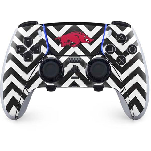 University of Arkansas-Fayetteville Chevron Print PS5 DualSense Edge Pro Controller Skin