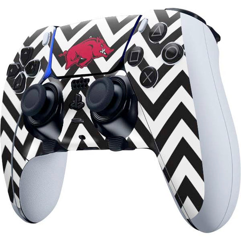 University of Arkansas-Fayetteville Chevron Print PS5 DualSense Edge Pro Controller Skin