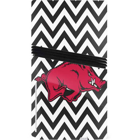 University of Arkansas-Fayetteville Chevron Print PS5 Pro Disk Bundle Skin