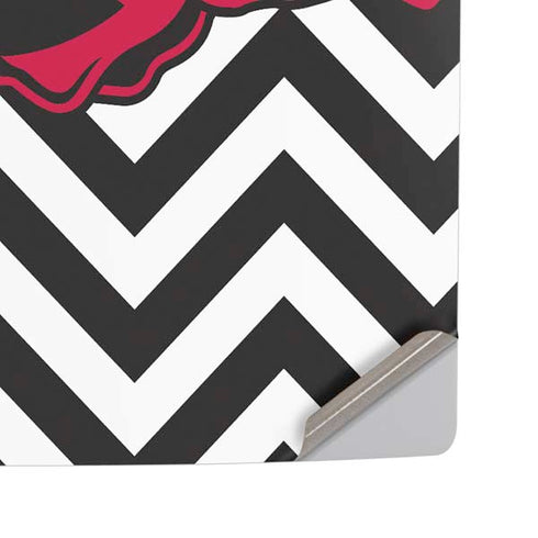 University of Arkansas-Fayetteville Chevron Print PS5 Pro Disk Console Skin