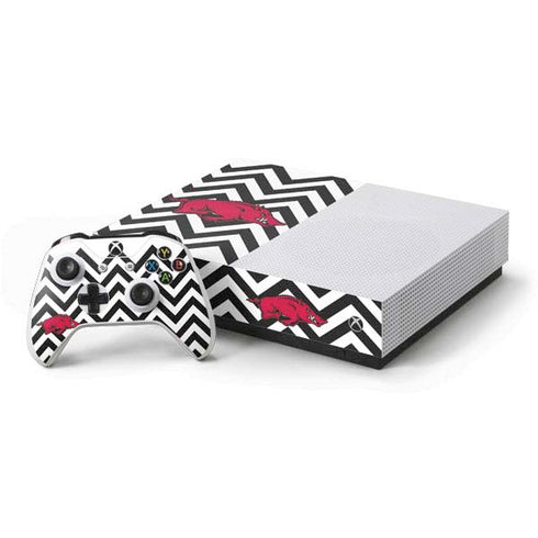 University of Arkansas-Fayetteville Chevron Print Xbox One Skins