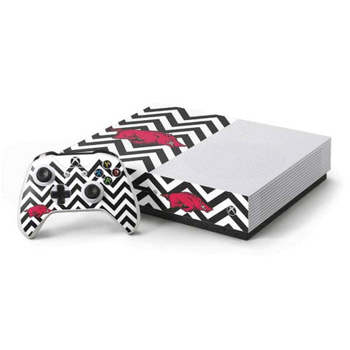 University of Arkansas-Fayetteville Chevron Print Xbox One Skins